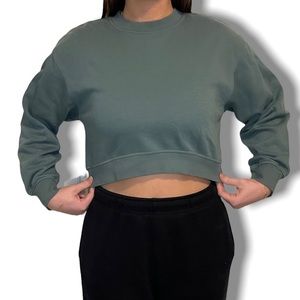 ZARA cropped crewneck